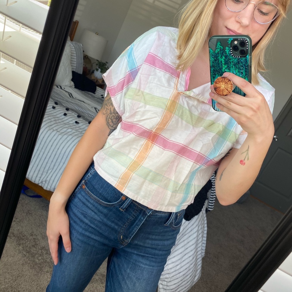 Vintage multi color stripe shirt
